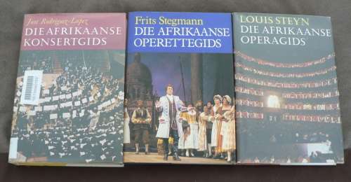 3 X Afrikaanse boeke oor opera en ander konsertmusiek.