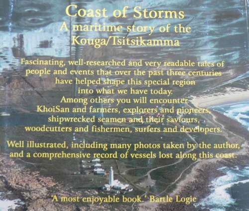 COAST OF STORMS, a maritime history of the Kouga Tsitsikamma by Colin Urquhart
