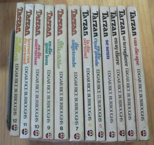 Slapband Tarzan reeks deur Edgar Rice Burroughs(vol stel van 12)