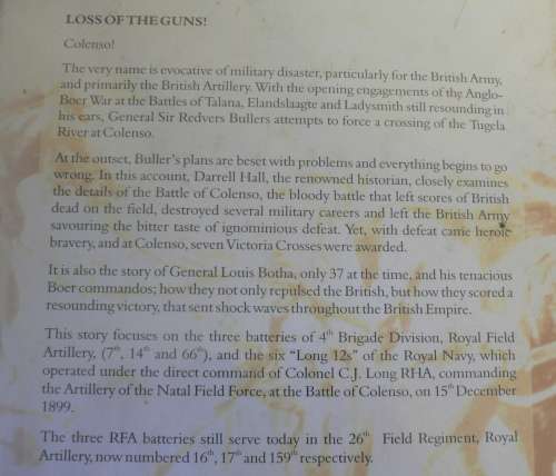 Halt, action,front! with Colonel Long at Colenso by Darrell Hall (Anglo-Boer war)