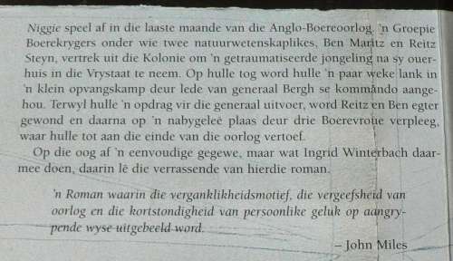 Niggie deur Ingrid Winterbach(Anglo-Boereoorlog roman)
