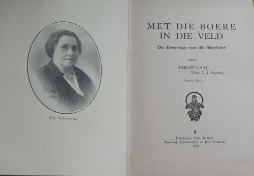 Met die Boere in die veld deur Sarah Raal(Anglo-Boereoorlog)