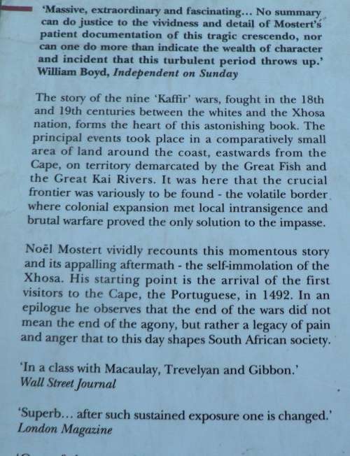 Frontiers by Noel Mostert(Eastern Cape/Settlers/ frontier wars/Xhosas)