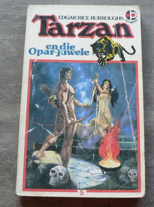 Tarzan en die Opar-juwele deur Edgar Rice Burroughs(slapband)