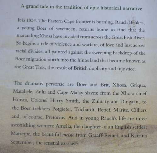 Canvas under the sky by Robin Binckes(Great Trek novel, signed by author)