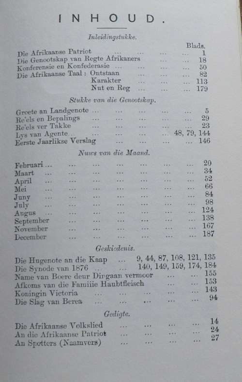 Die Afrikaanse Patriot, faksimilee van die eerste jaargang 1876