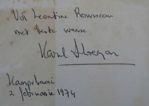 Lig in die donker deur Karel Schoeman(geteken deur die skrywer)