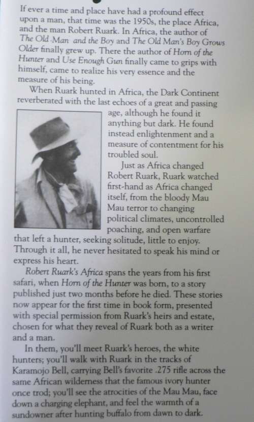 Robert Ruark`s Africa (African hunting)