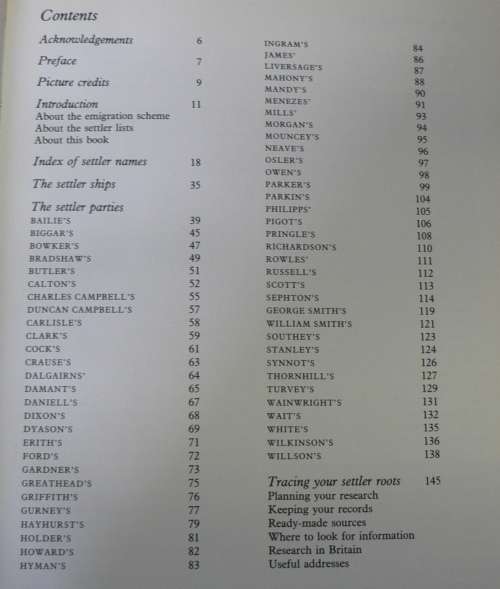 The Settler Handbook, a new list of the 1820 Settlers by M.D. Nash(Eastern Cape/settlers)