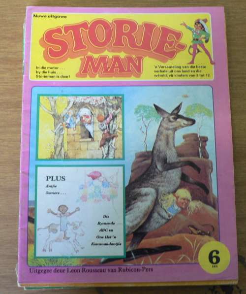 9 x Storieman tydskriffies vir kinders uitgegee deur Leon Rousseau