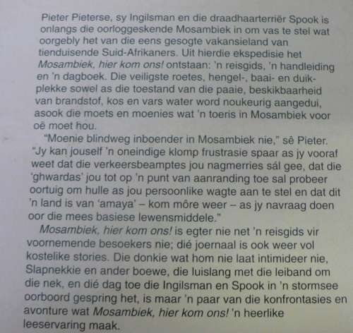 Mosambiek hier kom ons deur Pieter Pieterse