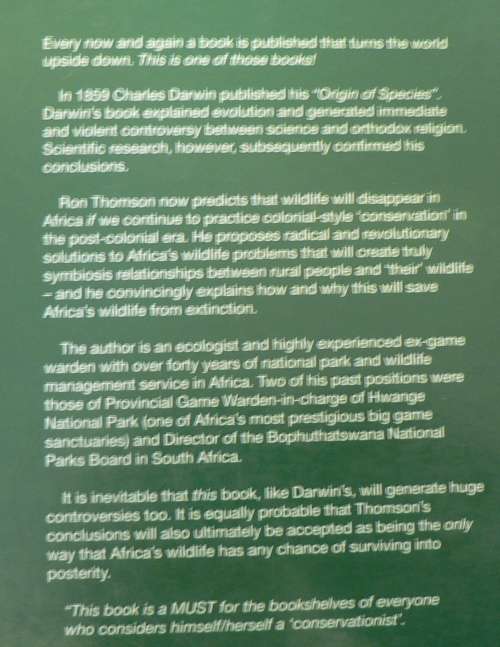 A Game Warden`s Report by Ron Thompson(scarce book)