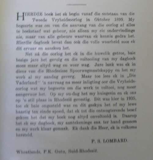 Uit die dagboek van `n Wildeboer(Anglo-Boereoorlog ervarings)