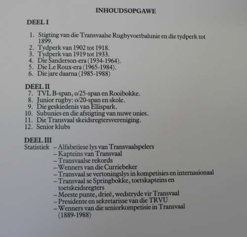 Transvaal Rugbyvoetbalunie 100 jaar