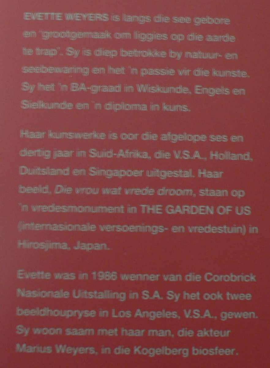 Wat die hart van vol is, Evette Weyers(SA kuns/SA art)