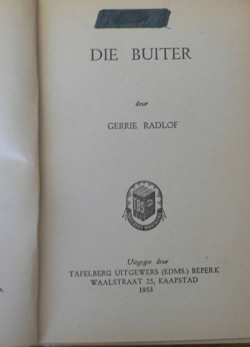 Die Buiter deur Gerrie Radlof