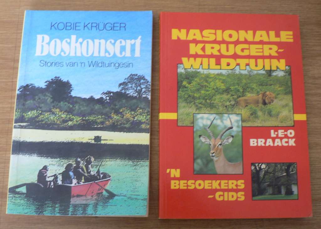 Boskonsert, stories van `n wildtuingesin deur Kobie Kruger plus `n Kruger gids in Afrikaans(2 boeke)
