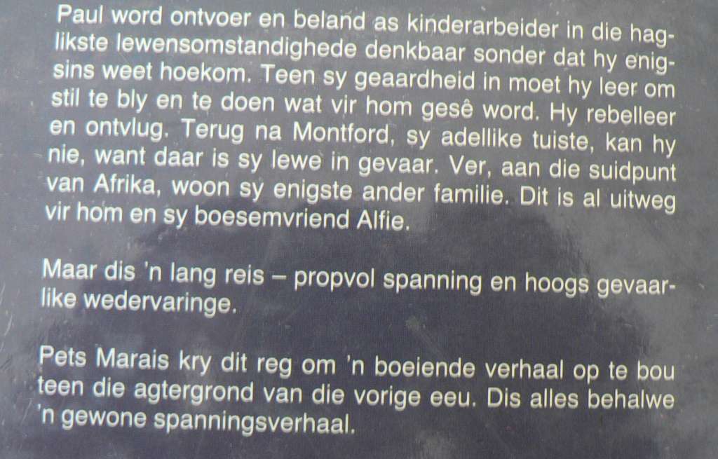 Op die rug van die wind deur Pets Marais(pragtige kinderboek)