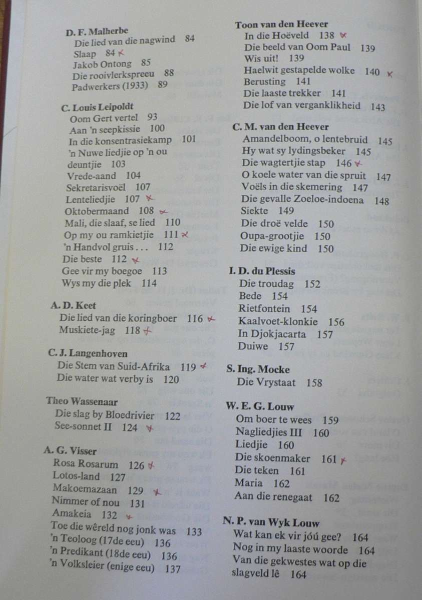 Afrikaanse verse, byeengebring deur D.F. Malherbe(digbundel)