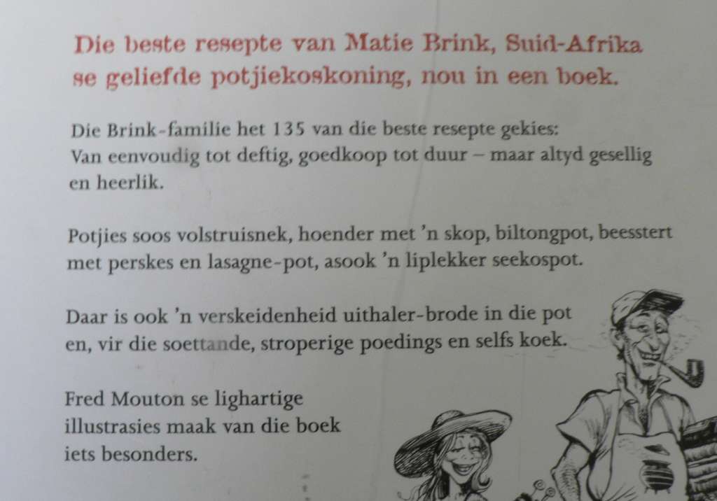 Matie Brink se Potjiekos(nuwe hersiene uitgawe met pragtige sketse deur Fred Mouton)