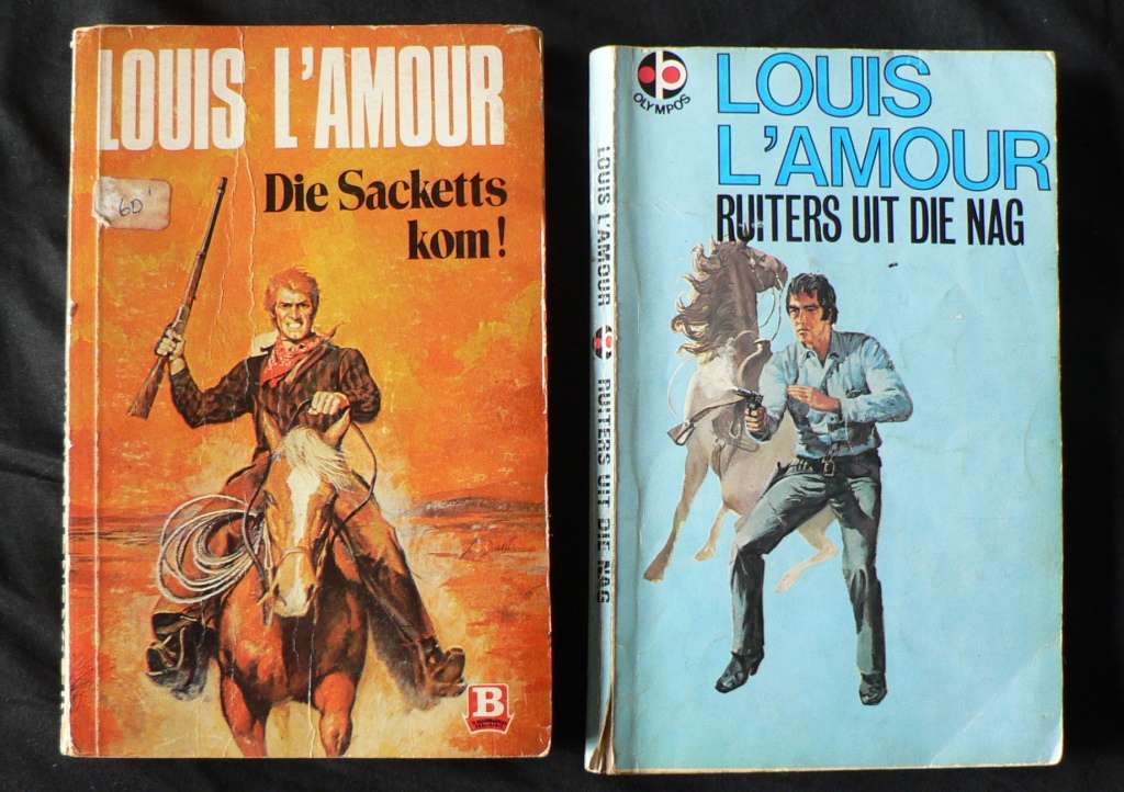 2 x Afrikaanse boeke Louis L`Amour (Western)