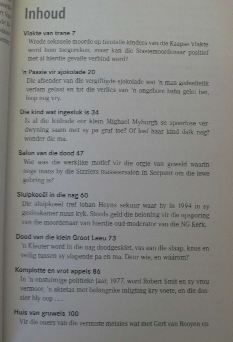 Riller in die raaisel deur Chris Karsten(Afrikaans ware misdaad)