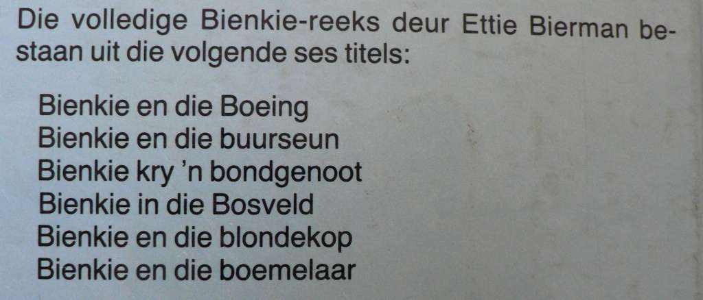 Bienkie en die boemelaardeur Ettie Bierman(Bienkiereeks no.6)