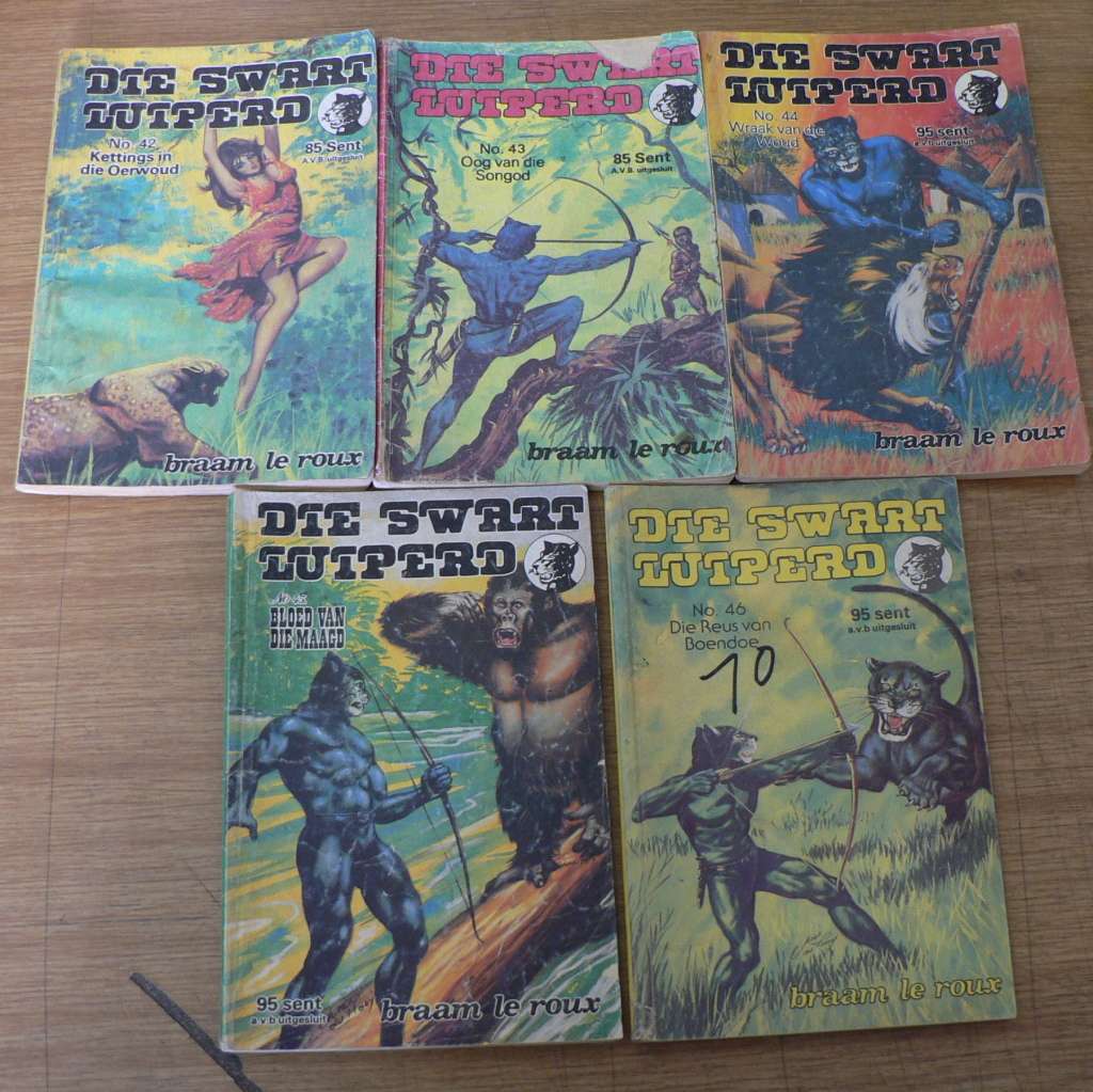 5 x Die Swart Luiperd-reeks deur Braam le Roux(Sirkel-lot 5)