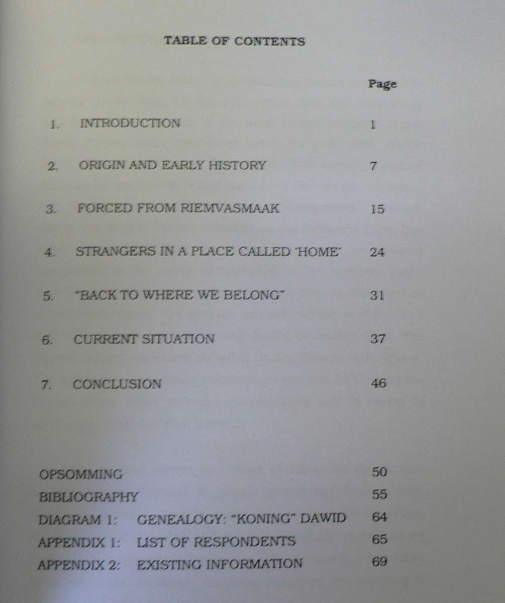 Life histories of the people of the Riemvasmaak Community in the Northern Cape