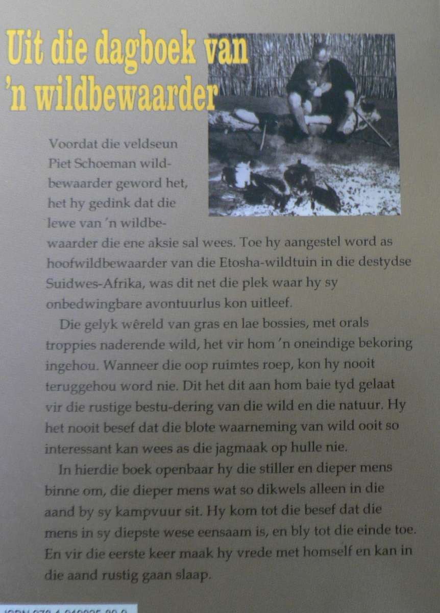Uit die dagboek van `n wildbewaarder deur P.J. Schoeman