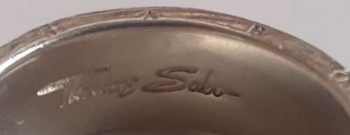 Quality!!! Designer `Thomas Sabo` cushion cut sterling silver ring. Size: M