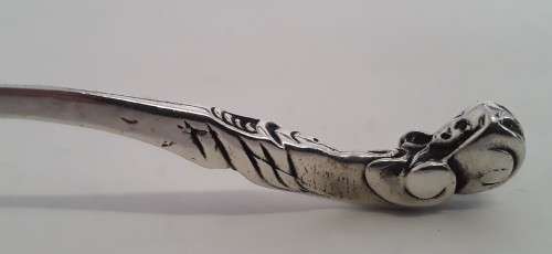 Early Dutch solid silver caddy spoon by Gebruder Niekerk.