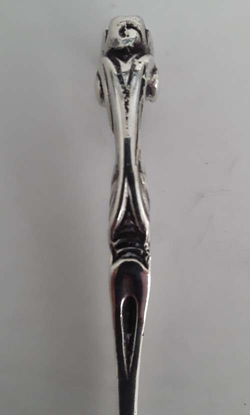 Early Dutch solid silver caddy spoon by Gebruder Niekerk.