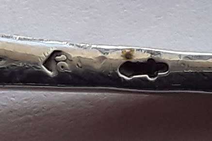Early Dutch solid silver caddy spoon by Gebruder Niekerk.
