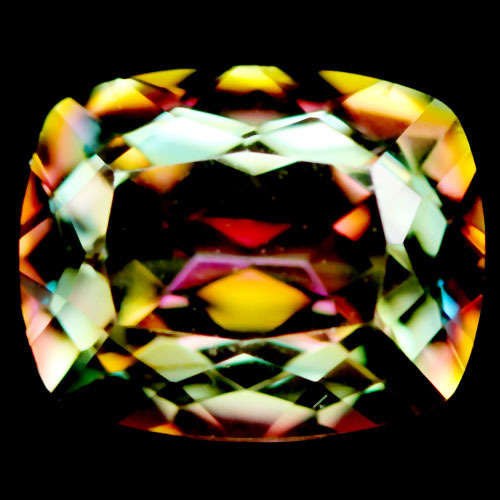 ### 2.94 CT AAA! NATURAL MULTICOLOR MYSTIC AFRICA QUARTZ CUSHION ###