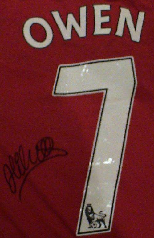 R1 Start - Original Micheal Owen Hand Signed Shirt with Certificate of Authenticity, Dream Gift