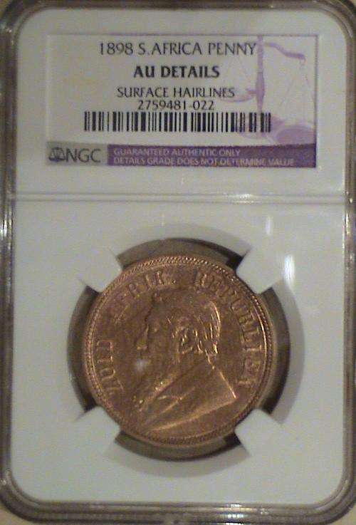 R1 Start - 1898 - ZAR Penny  - NGC AU Details - Great Strike,Lots Of Red!! - L@@K & GET NOW!!!