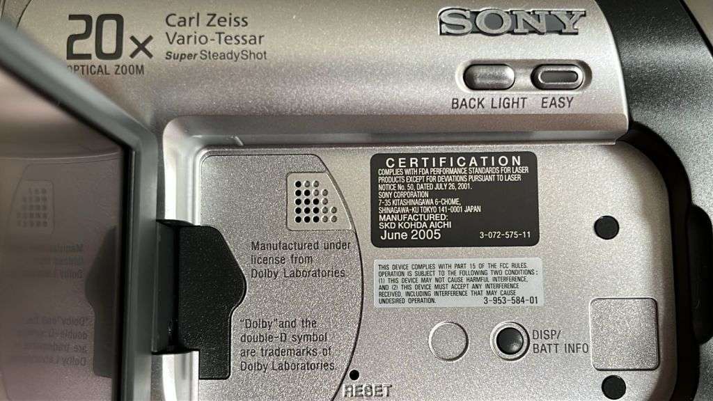 Sony Handy Cam in a Bag with Paperwork