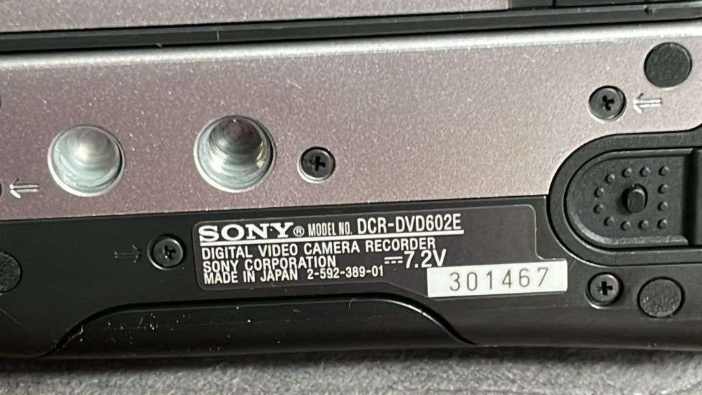 Sony Handy Cam in a Bag with Paperwork