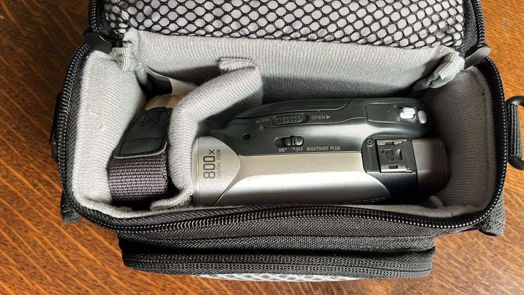 Sony Handy Cam in a Bag with Paperwork