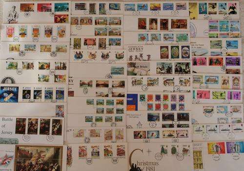 LATE ENTRY - 78 FDC'S FROM JERSEY/GUERNSEY - ALL CLEAN, GOOD CONDITION - BIDDING IS PER COVER