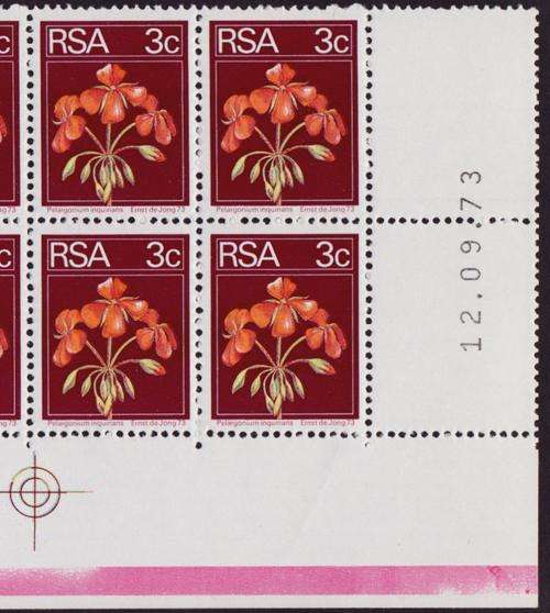 RARE PROVING STRIP OF 20 - 3c DATED 12.09.73 (UNFOLDED) WITH SIGNIFICANT PERF SHIFT UPWARDS