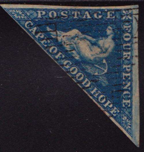 COGH FOUR PENCE DEEP BLUE ON LIGHTLY BLUED PAPER - SG 4 VERY FINE USED - R1500