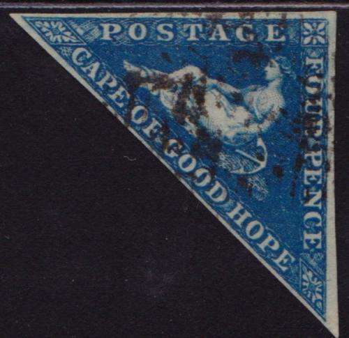 COGH FOUR PENCE DEEP BLUE ON DEEPLY BLUED PAPER - SG 2 VERY FINE USED - R2000