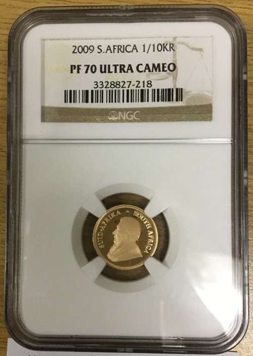 2009 1/10th oz Kruger Rand NGC Graded PF70 Ultra Cameo