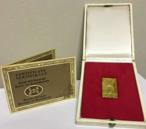 1974 Burgerspond Postage Stamp Replica  - 18carat gold