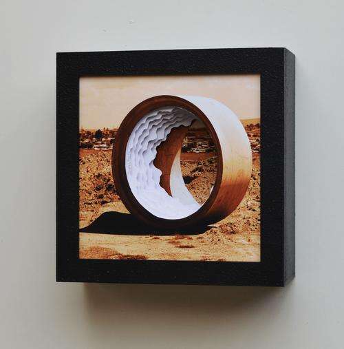 Original miniature paper cut artwork by Daniel du Preez