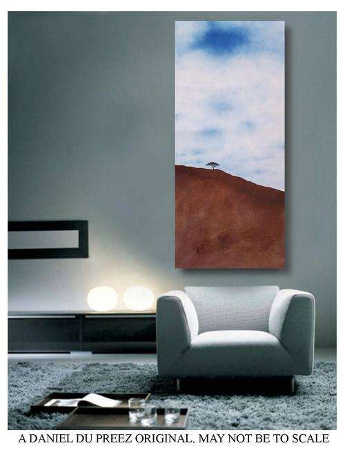 525mm x 1180mm Original oil and acrylic painting âAcacia Treeâ by Daniel du Preez
