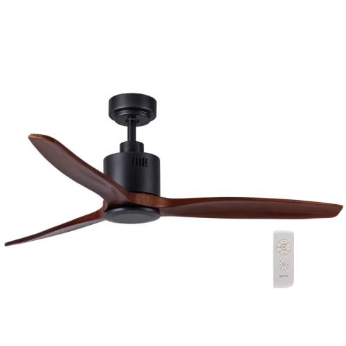 CEILING FAN 3 BLADES 132CM FCF045 BLACK WOOD REMOTE BRIGHT STAR