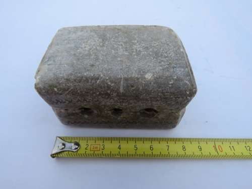 Marble Stone Block Musket Bullet Mould - Rare Vintage Handmade.